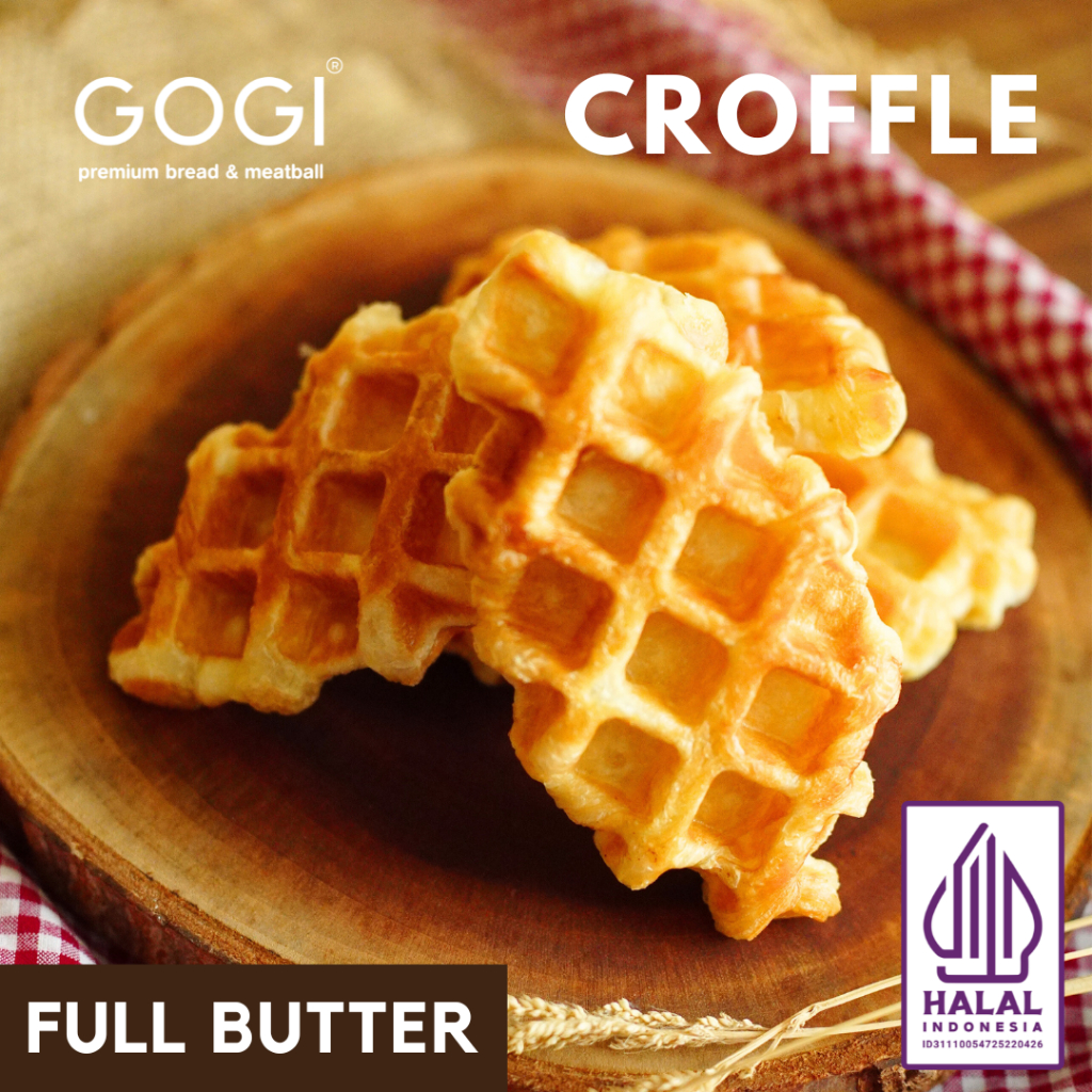 Roti Croffle Full Butter 30gr isi 5 Pcs Croffle Croissant Waffle Full Butter