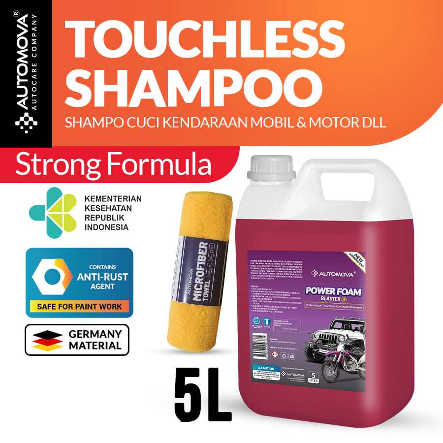 AUTOMOVA - Sabun Cuci Touchless Shampoo Mobil Motor Power Foam Blaster (5 Liter) / PFB5L - LAP