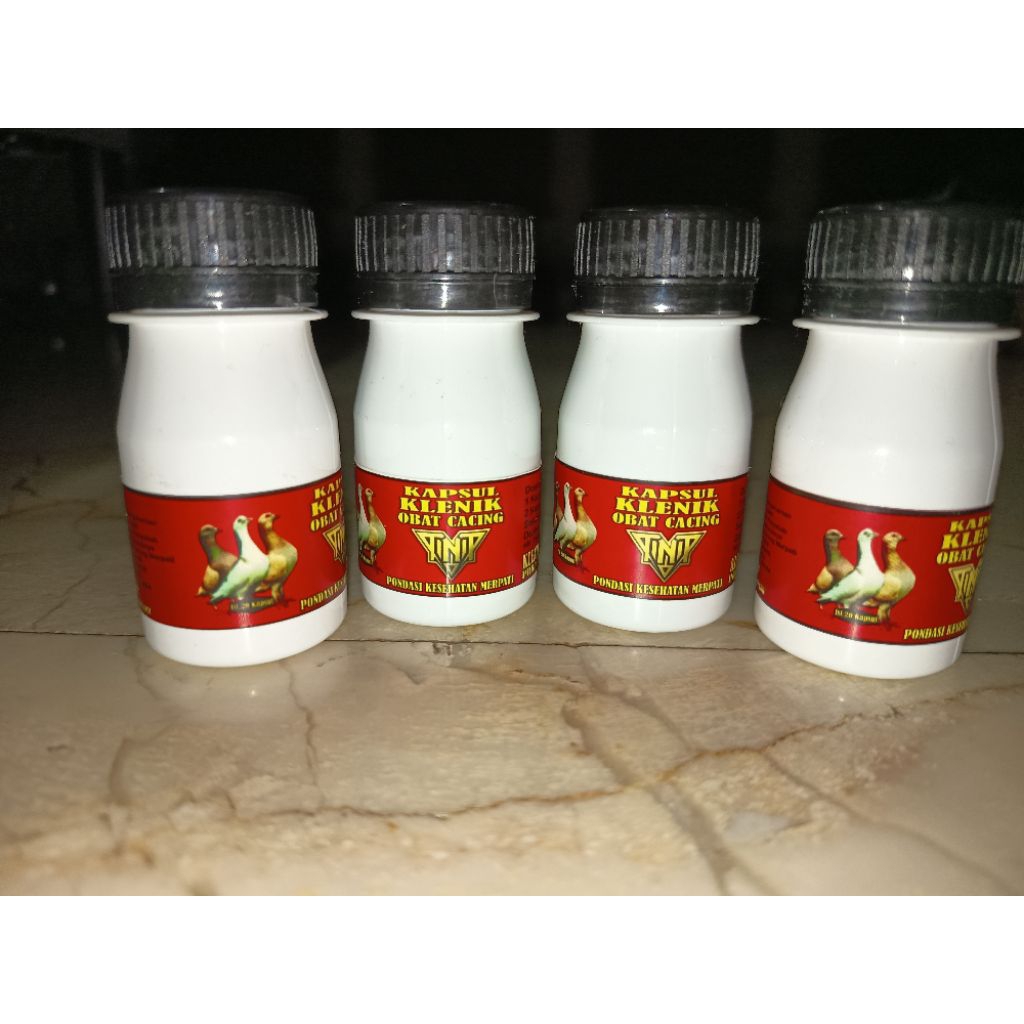 Obat Cacing Burung Merpati - 20 Kapsul