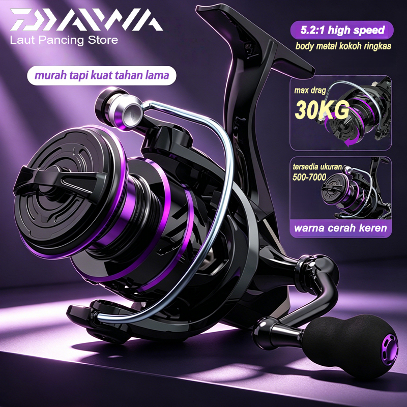 reel pancing Spinning max drag 30kg Fishing Reel Spinning Reel Pancing Spinning Metal HP500-7000 Ser