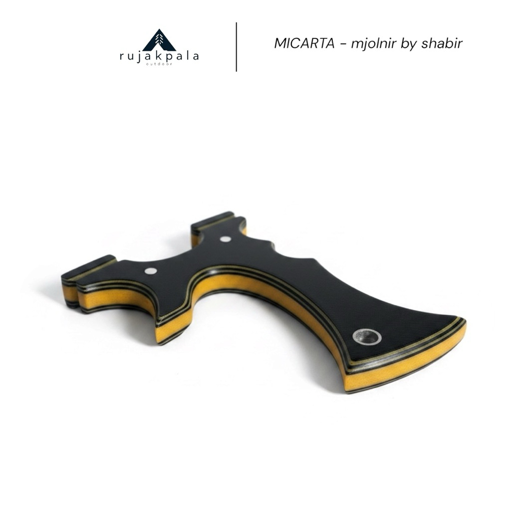 mjolnir flat - ketapel full micarta laminasi pin premium / ketapel olahraga by shabir