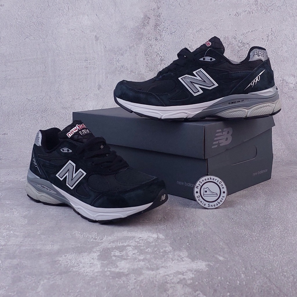 Sepatu Kasual NB 990V3 Black Grey
