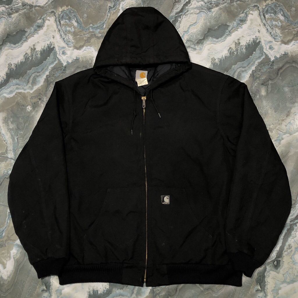 jacket carhartt extrame active j133 black not detroit duck canvas double knee