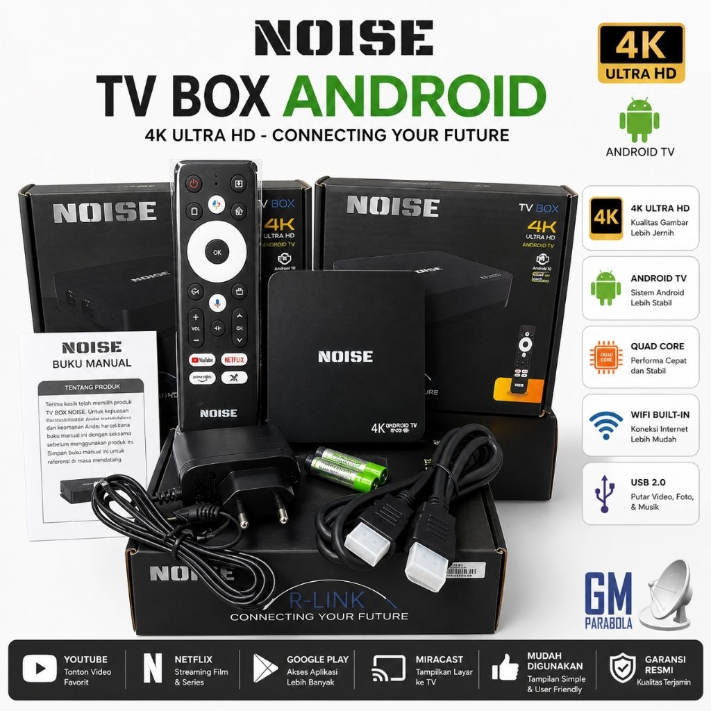 STB ANDROID NOISE MAKASSAR UNTUK YOUTUBE DI TV TABUNG ATAU TV YANG BLM ANDROID