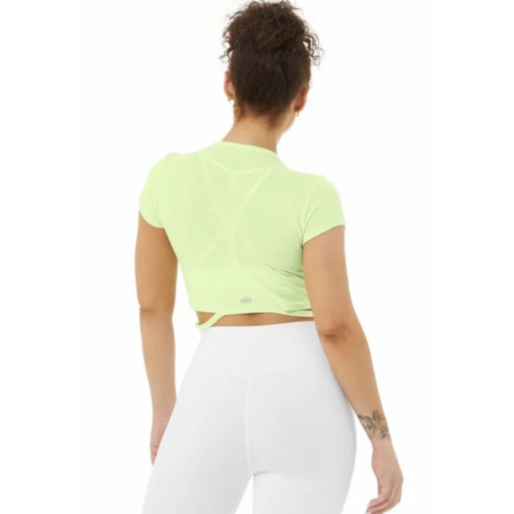 Alo Crop Tee oriii lemon