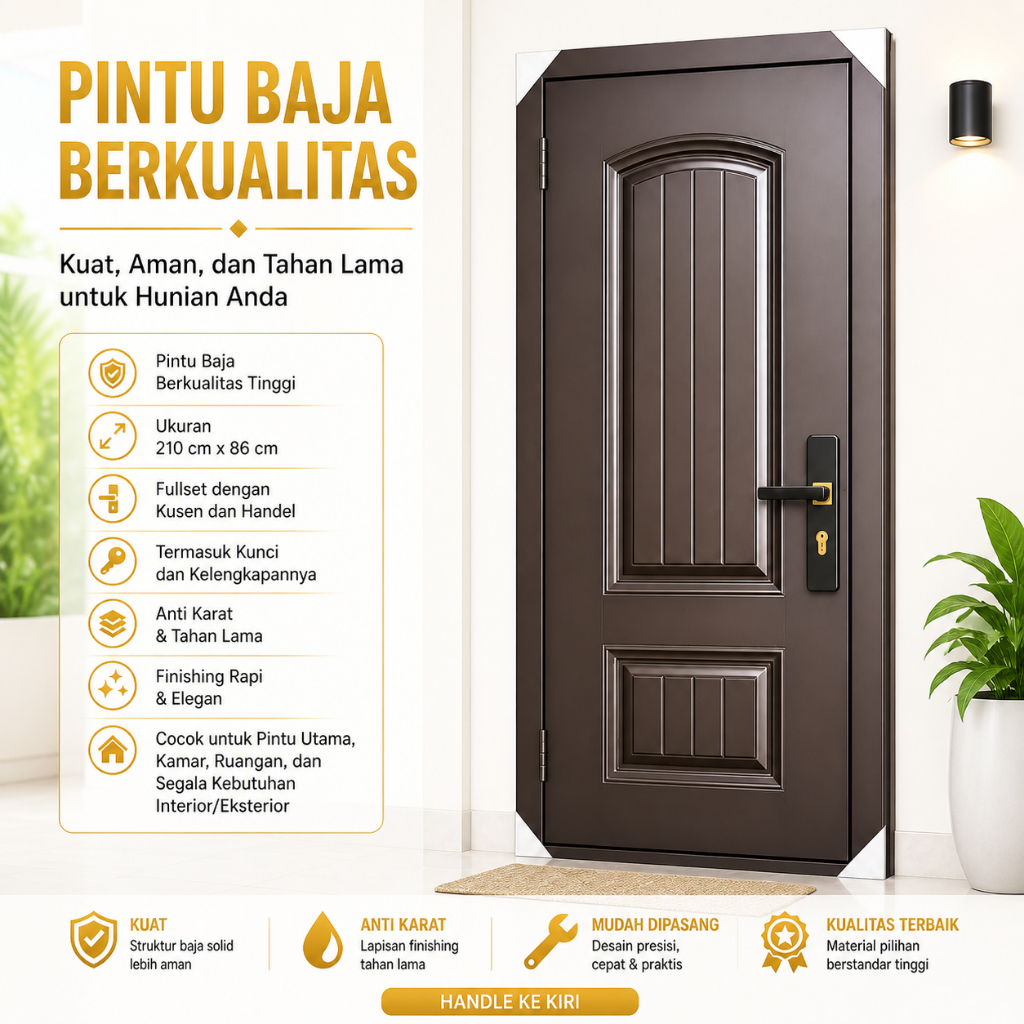 [PALING MURAH] Pintu Baja Minimalis ECO SERIES Pintu Besi Baja Murah Harga Pabrik