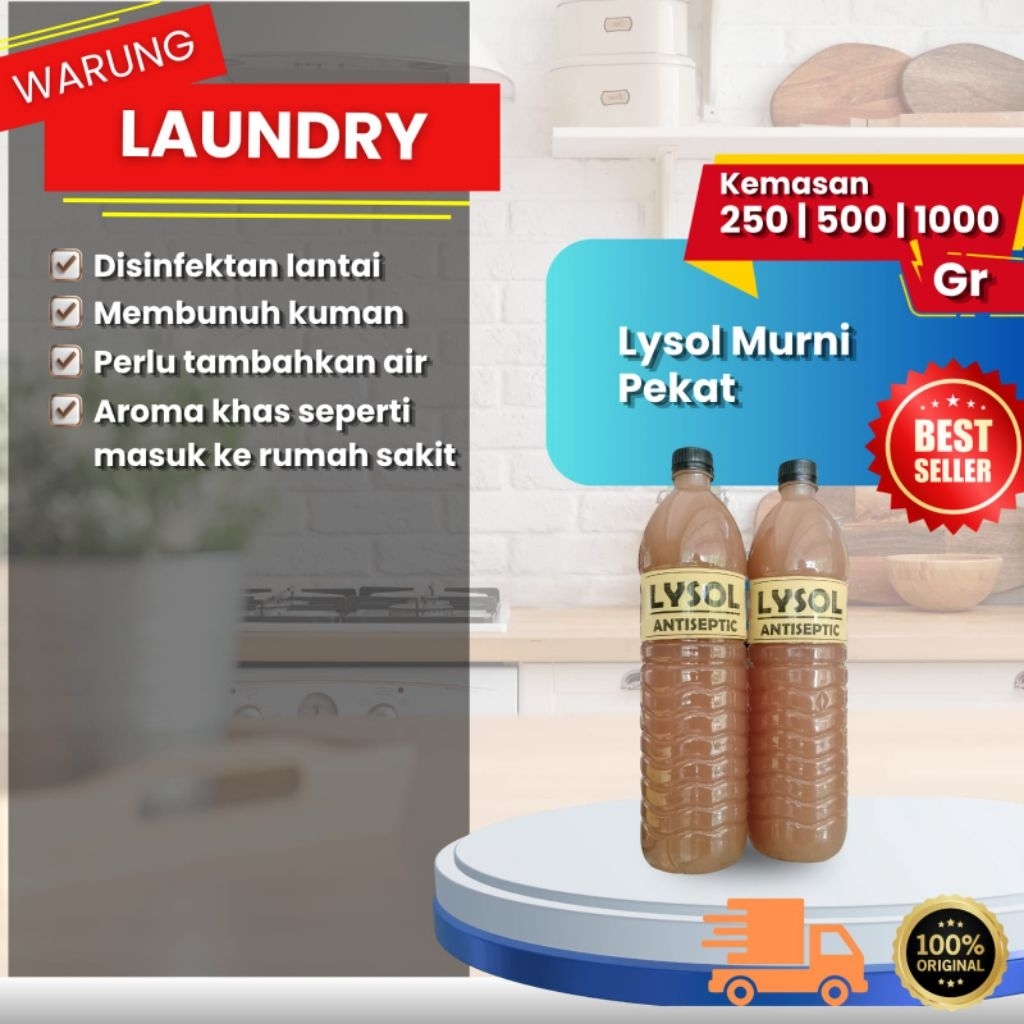 BIBIT LYSOL MURNI PEKAT/DESINFEKTAN MURNI/DESINFEKTAN LANTAI/DESINFEKTAN TINGGI