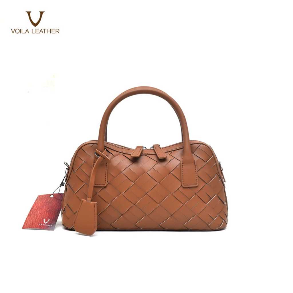 VOILA LEATHER | Tas Kulit Asli Wanita JANINA Handbag Selempang Anyaman Premium Handmade Genuine Leat