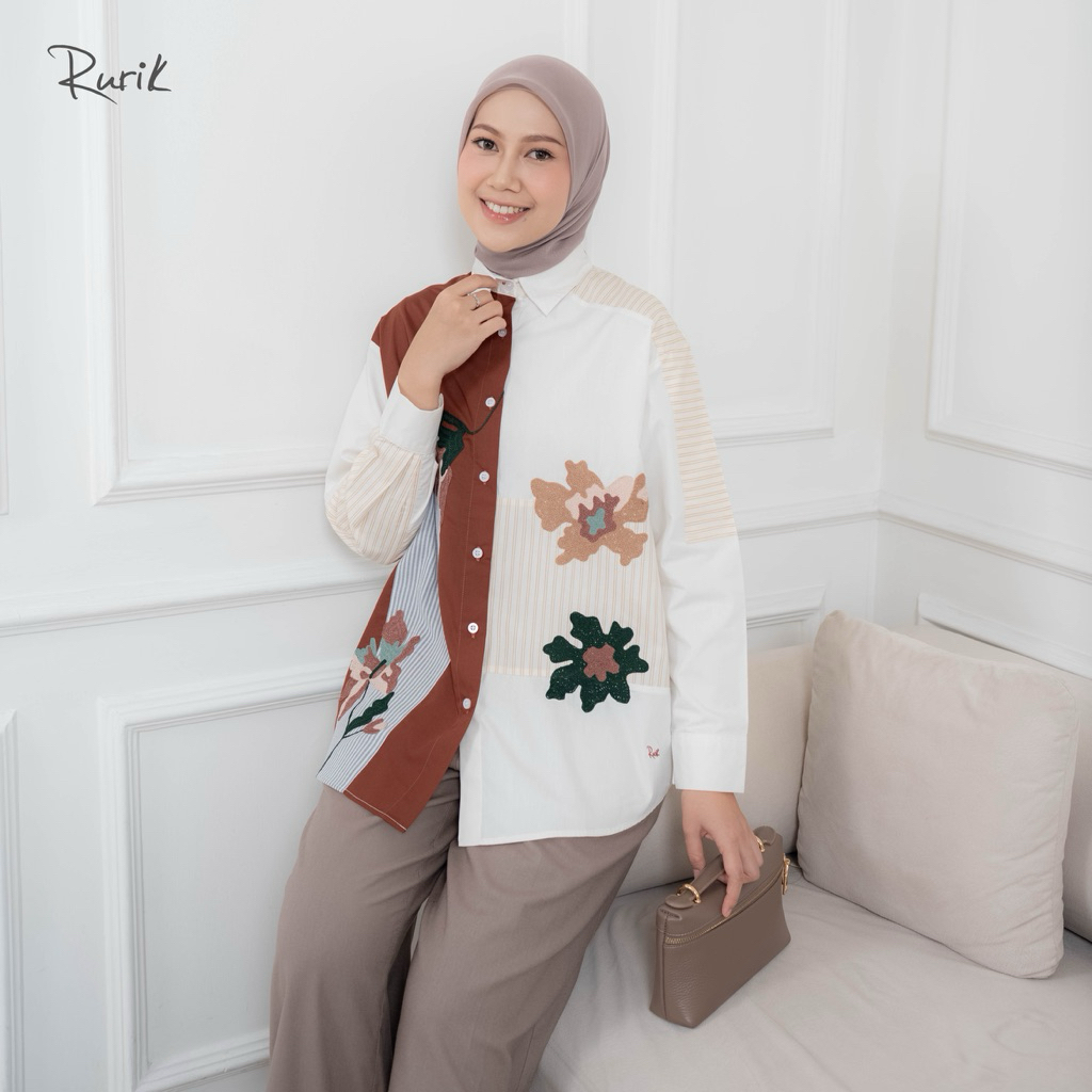 RURIK OFFICIAL - KIENNA EMBROIDERY SHIRT - ATASAN WANITA - RURIK TERBARU ORIGINAL