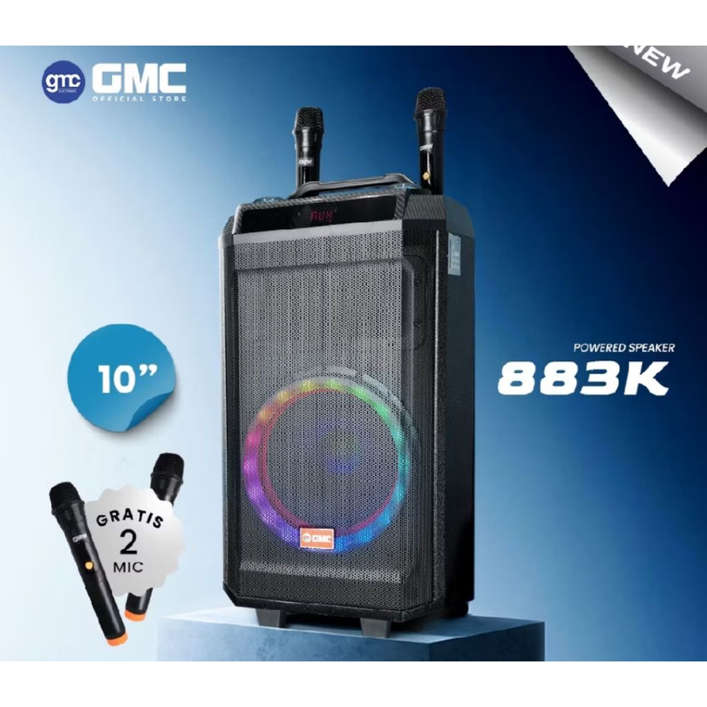 speaker bluetooth gmc 883k/speaker gmc 10inch mic 2