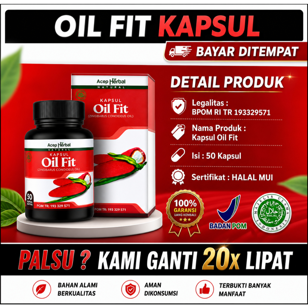 OilFit Obat Radang Kantung Ampedu / Empedu, Batu Empedu, Penyakit Kolesistitis Alami - Oil Fit 50 Ka