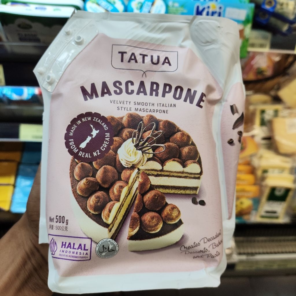 Keju Mascarpone Tatua 500g – Cream Cheese Premium Lembut Halal