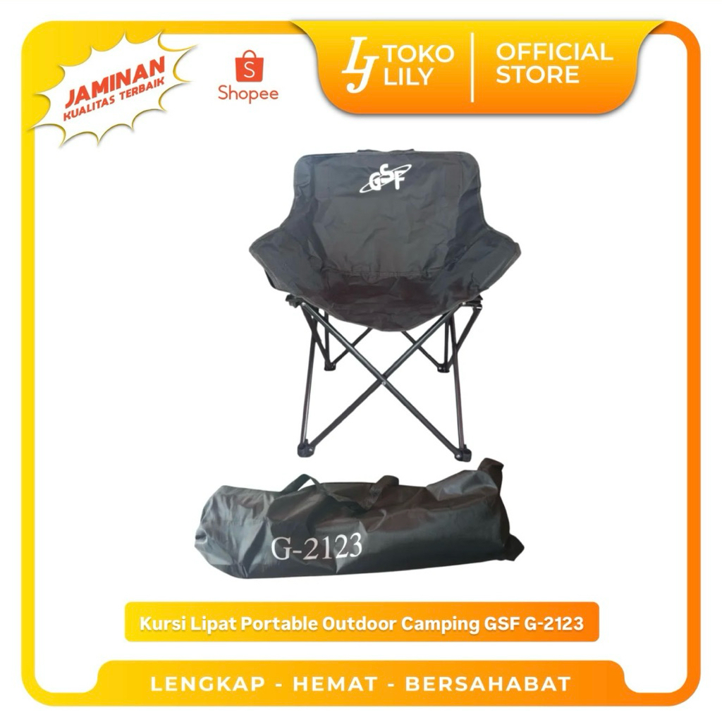 Kursi Lipat Portable Jumbo Outdoor Camping GSF G-2123 / Bundling