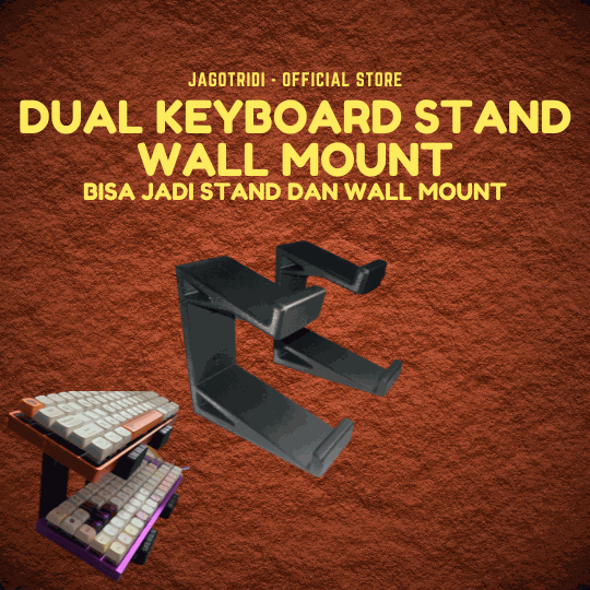 Keyboard Stand Wall Mount – Dudukan Keyboard Meja & Dinding | Holder Keyboard PC | Bracket Keyboard 
