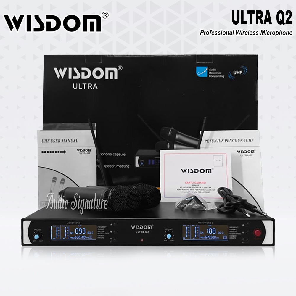 Microphone Mic Wireless WISDOM ULTRA Q2 | Q 2 Handheld Original