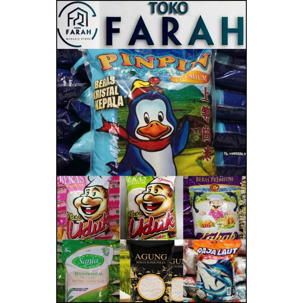 ANEKA MACAM BERAS PINPIN / UDUK / LAHAP / SANIA 5KG & 25KG