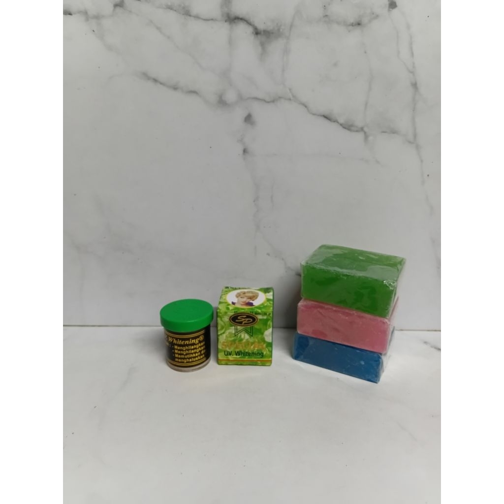 Paket Hemat Cream Special UV.Whitening Whit Sabun CDA 40gr Original Bpom-sp hijau