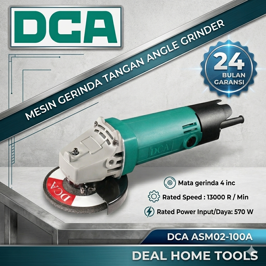 DCA MESIN GERINDA TANGAN ASM02-100A | ANGLE GRINDER ASM02-100A