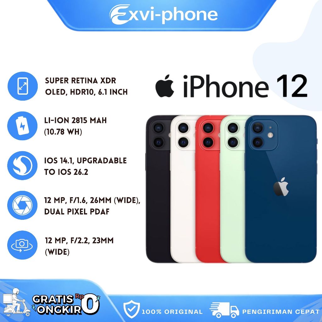 IPHONE 12 64GB / 128GB  Second Original Like New Garansi