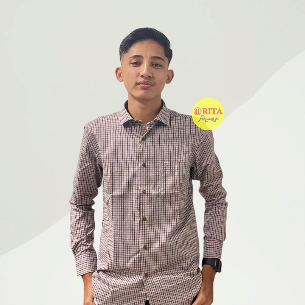 Cardinal Formal Kemeja Lengan Panjang Motif slimfit