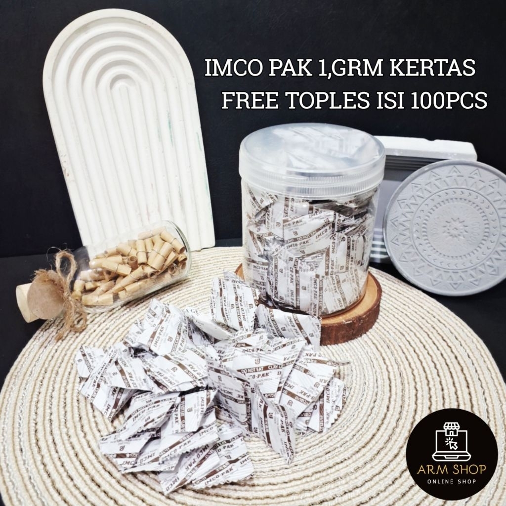 IMCO PAK 1GRM FREE TOPLES ISI 100PCS / IMCO OXY 1GRM / IMCO 1GRM  KERTAS  FREE TOPLES