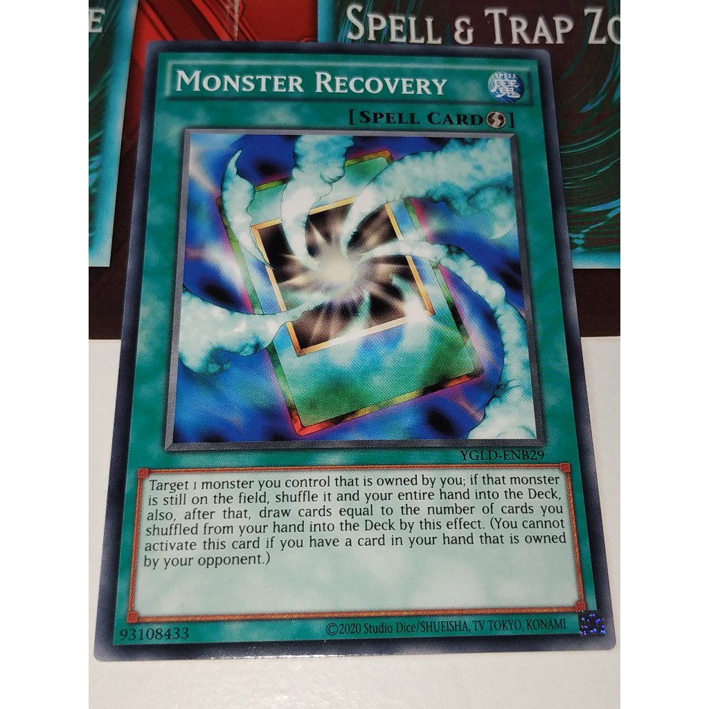 YuGiOh - Monster Recovery (YGLD-ENB29) - Common - Spell Card - Trading Card Game ORIGINAL