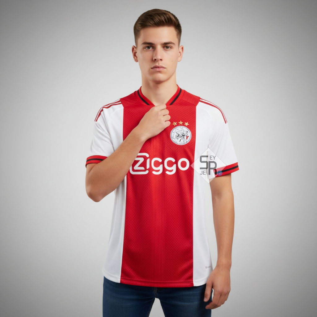 PLAYER ISSUE Jersey Ajx Home 2025 2026 Baju Bola Merah Full Patch Eredivisie Pi UCL Pasang Sablon Na