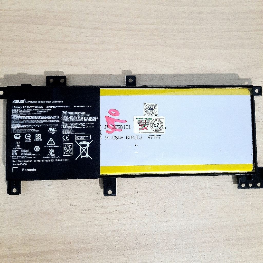 Baterai Asus A456U X456 U Normal Tested Seken Original [ Batre Batrai Battery Second ]