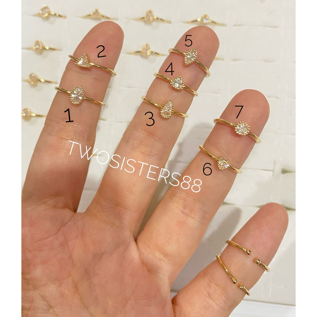 Cincin Mini Permata Anak dewasa besar kecil