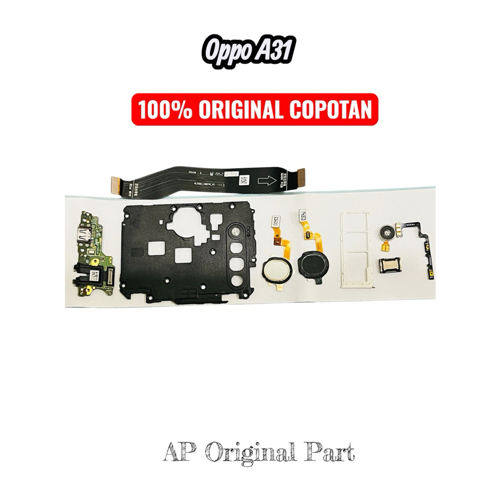 tutup mesin Oppo A31,sidik jari ,SlotSIM,fleksibel cas,papan Cas,fleksibel volume,Buzzer Speker nelf