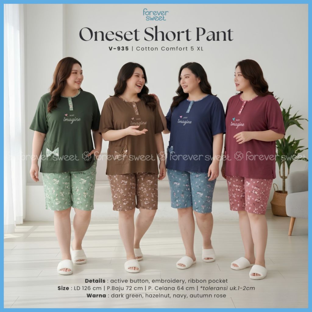 FOREVER SWEET BAJU TIDUR JUMBO BABY DOLL 5XL BABYDOLL FOREVER JUMBO LD 126cm