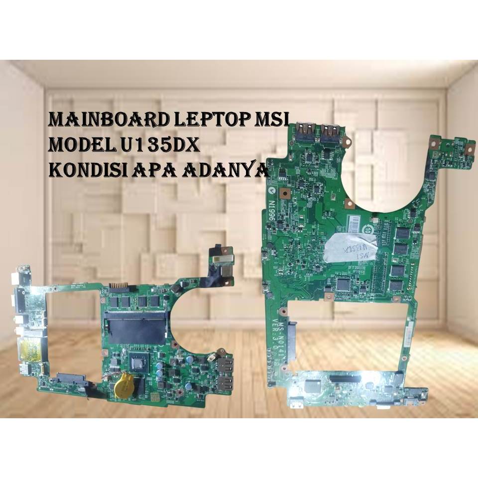 Motherboard Laptop MSI U135DX Intel Atom N455 DDR3 Netbook