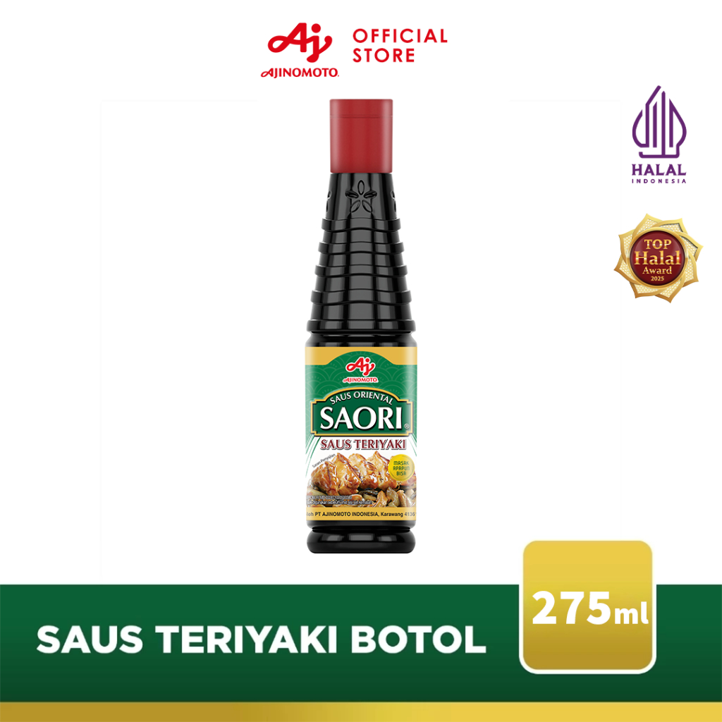 SAORI® Saus Oriental Teriyaki 275ML (1pcs) - Saus Ala Jepang Rasa Gurih Manis - Masak Apapun Bisa