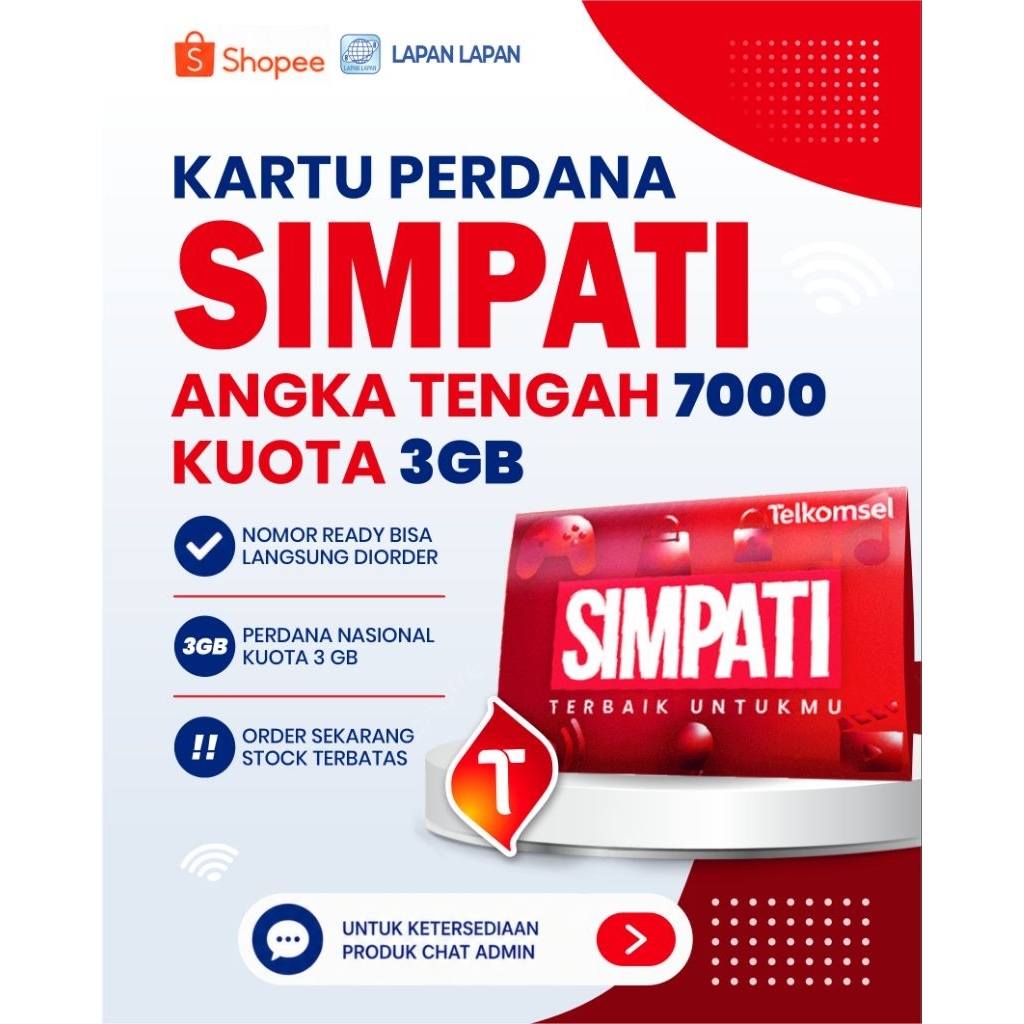 NOMOR CANTIK PERDANA SIMPATI (7000)