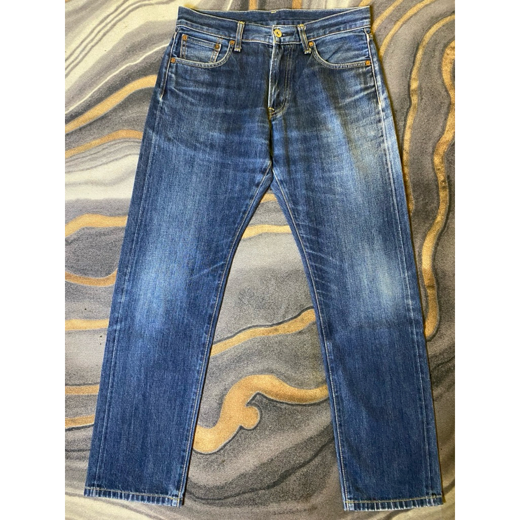 Celana Panjang Denim Uniqlo (Selvedge) Blue Wash Second Original