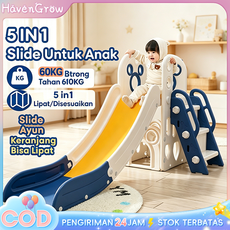 Mainan Perosotan Anak Ayunan MOLION Biru L - Stabilitas Tinggi, Anti-Slip, Mudah Dipindahkan