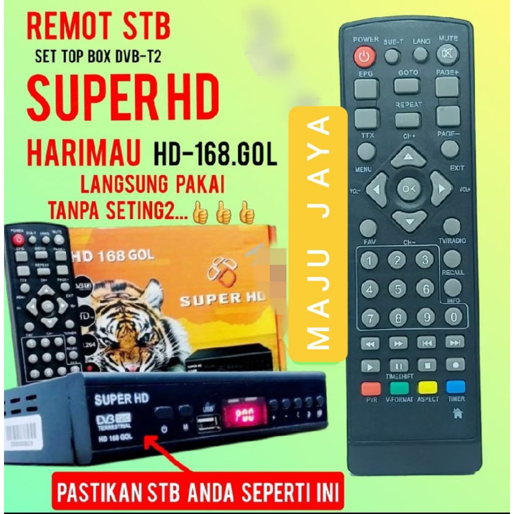 REMOTE SET TOP BOX SUPER HD HARIMAU 168 GOL