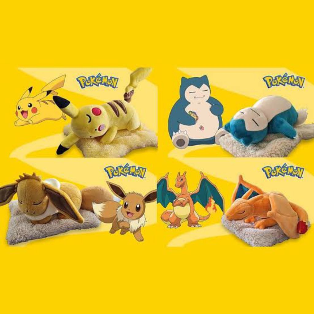 Pokémon x Shell Dehumidifier Plush ORIGINAL | Boneka Tidur Pikachu Eevee Charizard Snorlax | Singapo