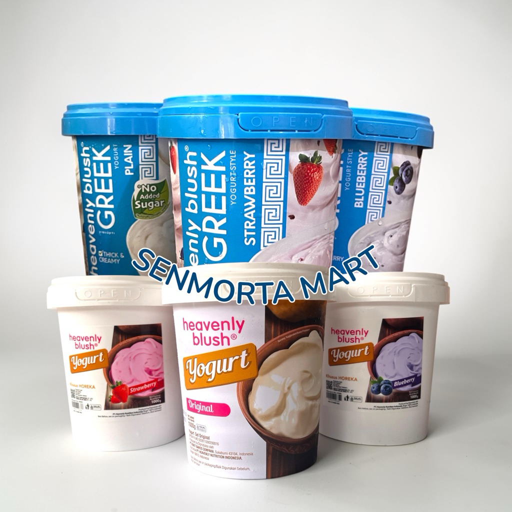 Heavenly Blush Greek/Stirred Yogurt 1kg | Yogurt Original | Yogurt Blueberry | Yogurt Strawberry