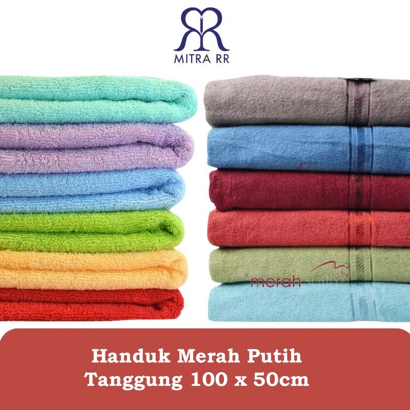 Handuk Merah Putih 50x100/ 100x50/ Handuk Terry Palmer/ Handuk MP Tanggung