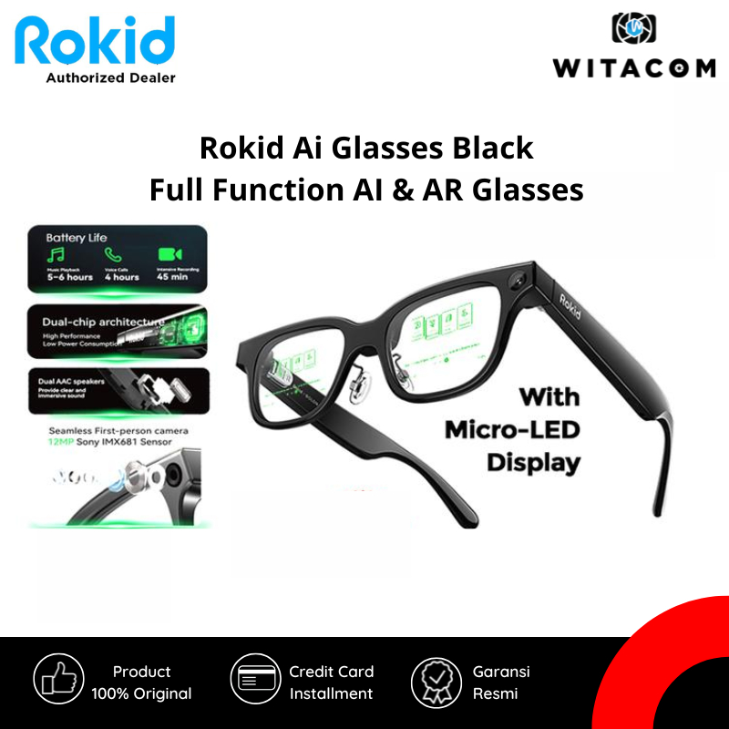 Rokid Glasses Smart AI Glasses Black - Original
