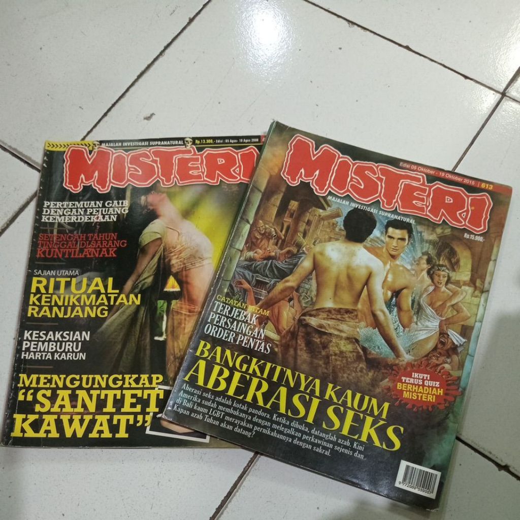 2 MAJALAH MISTERI 2008/2015 BUKU BEKAS