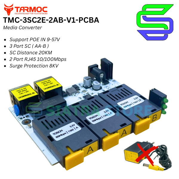 Tarmoc Media Converter 3 SC 2 LAN 10/100 Board 3 Port FO 2 Port Rj45 3FO 2LAN / 3 FO 2 LAN Board