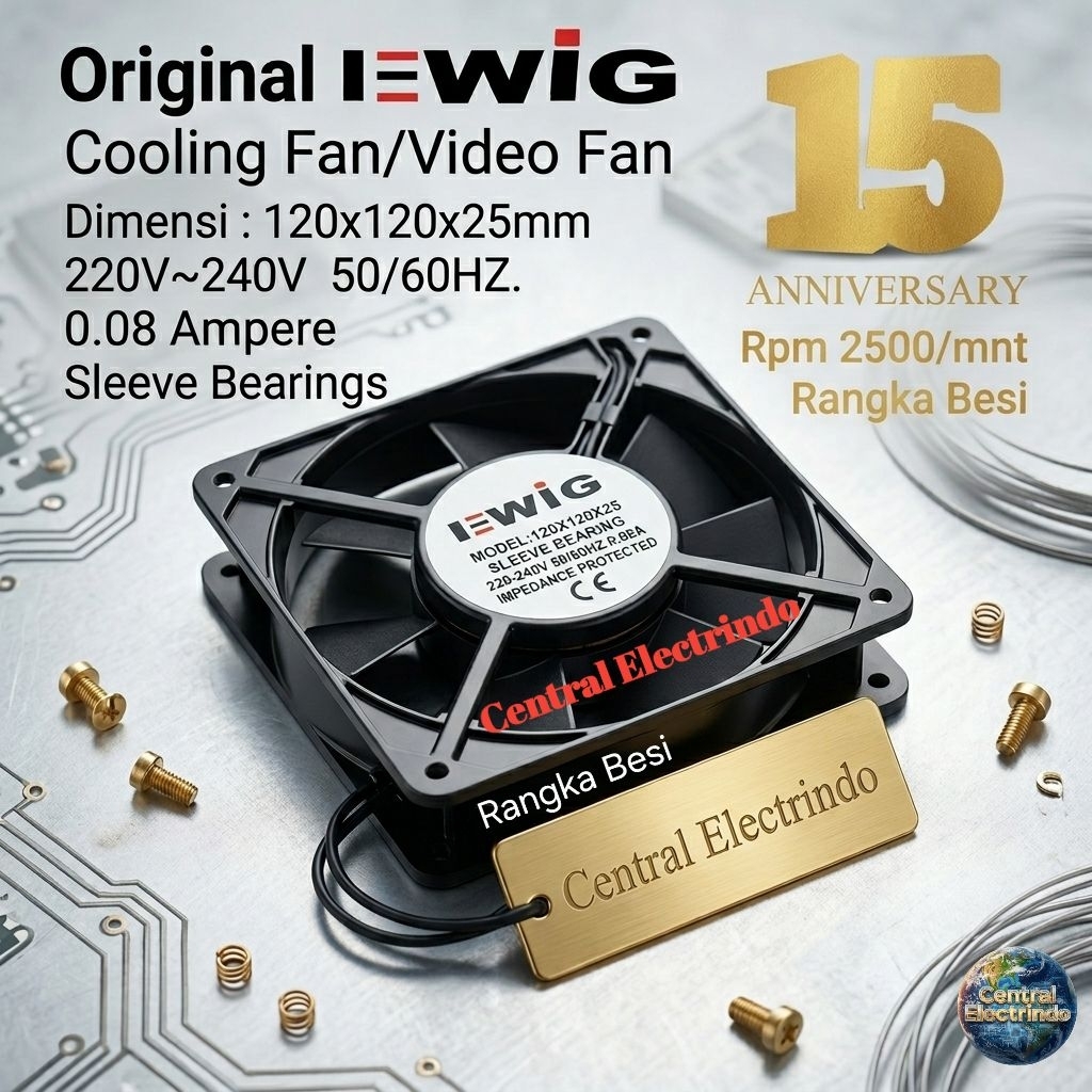 Cooling Fan Video Fan 120x120x25mm EWIG.