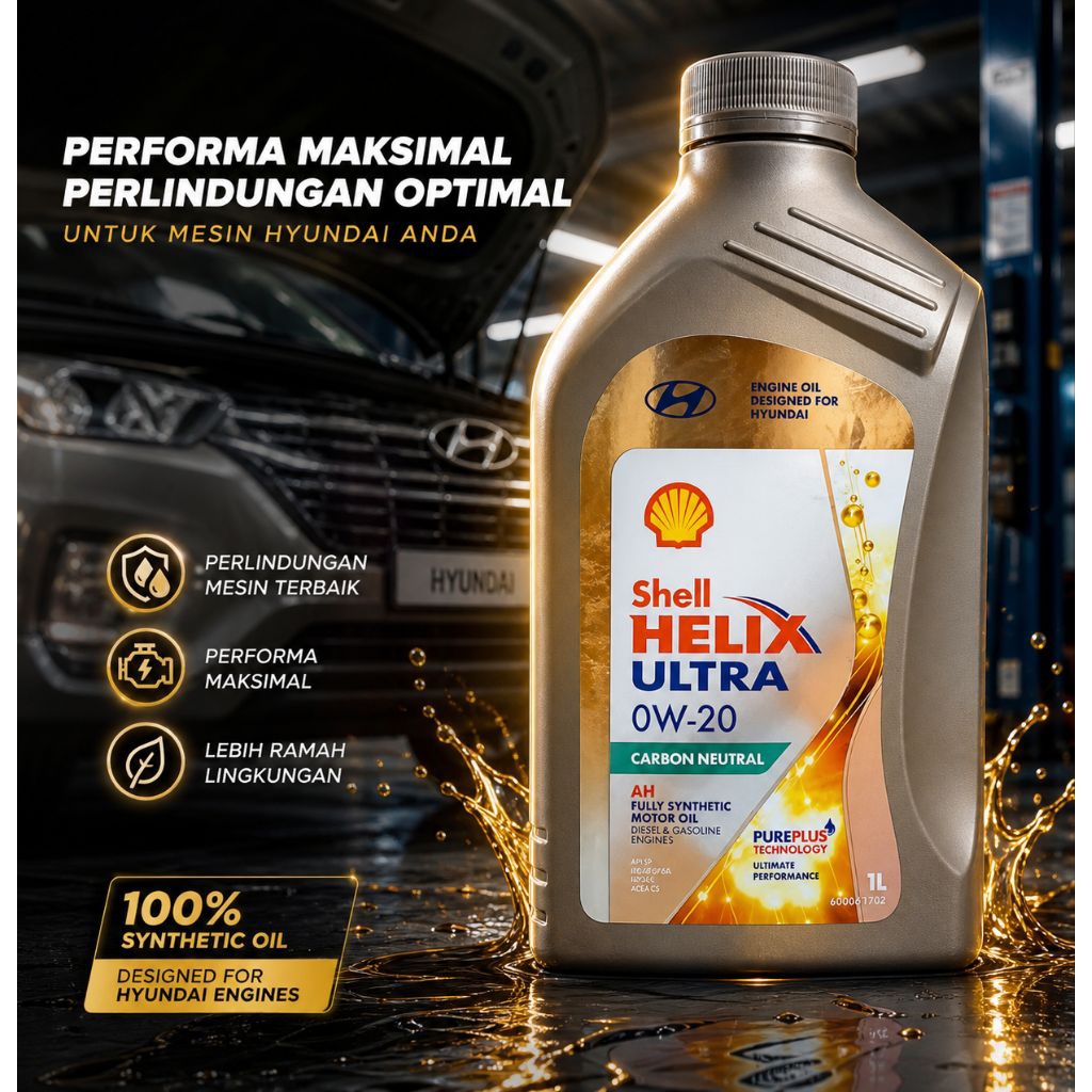 HYUNDAI Shell Helix Ultra 0W-20 API SP/SN PLUS/ACEA C5 1L