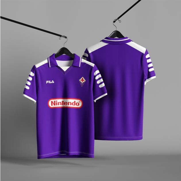 LOTFI SPORT JERSEY FIORENTINA NITE*N*DO 1998-1999 | RETRO | VINTAGE | CASUAL