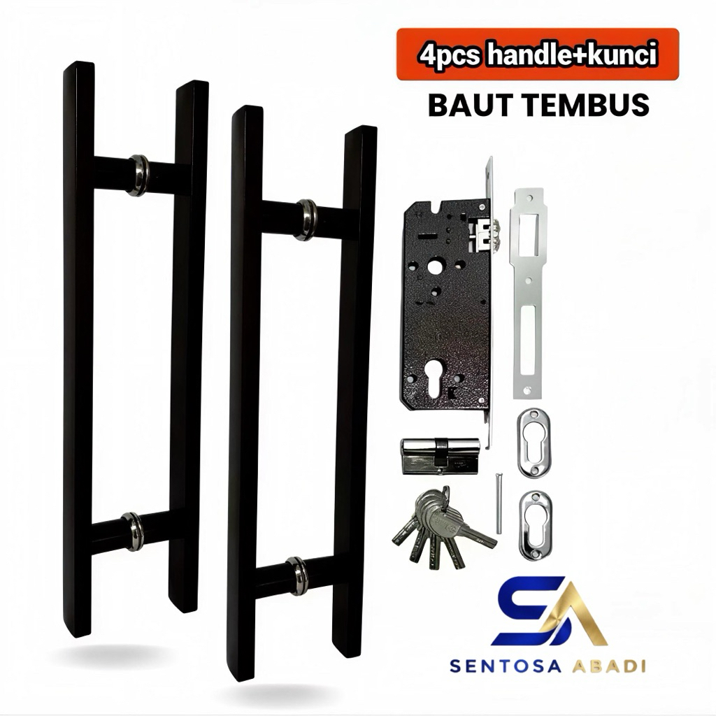 handle pintu rumah baut tembus/ gagang pintu rumah baut tembus handle