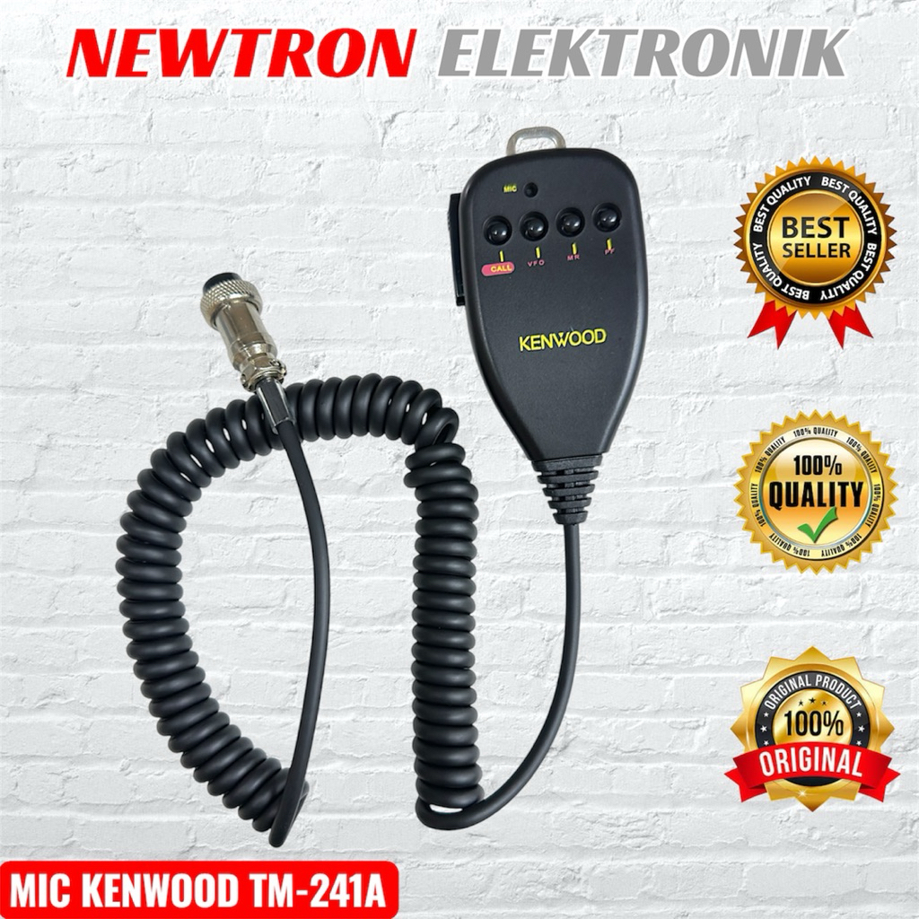 Mic Kenwood TM241 TM231 TM201 241A 231A 241 PTT Rig Extramic Handmic Microphone radio Kenwood MC44 M