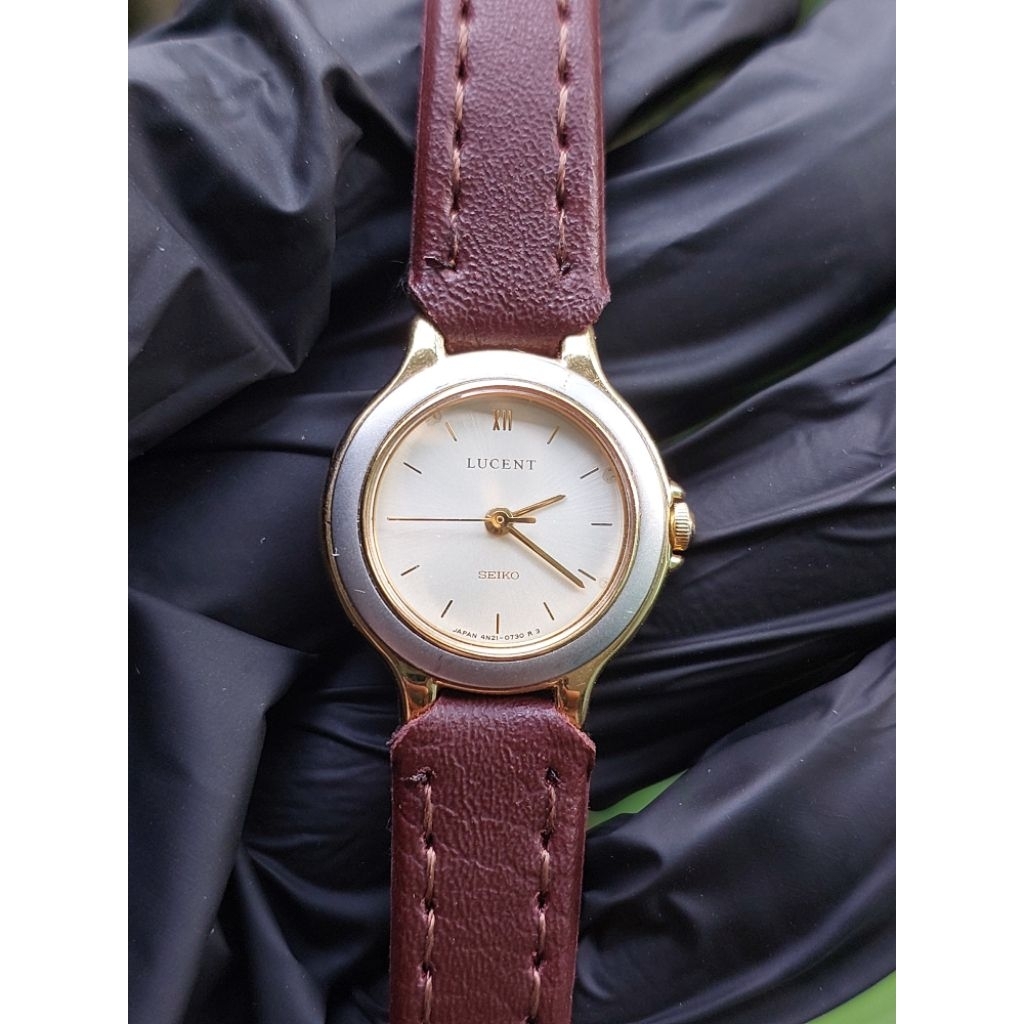 (Harga Net) Jam Tangan Seiko Lucent 4N21-0340 Original Vintage Rare Sunburst Dial Mesin Normal Tingg