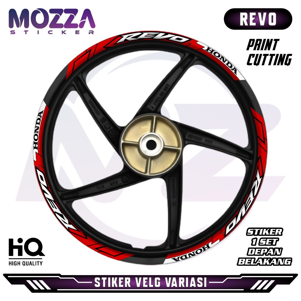 Stiker Velg Revo / Lis Velk Motor / Stiker Velg Cutting / Sticker Velk Honda Revo Variasi Keren Desa